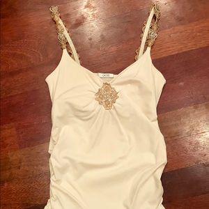 REDUCED-CHEAP-CACHE SEAMLESS BEADED CAMISOLE
